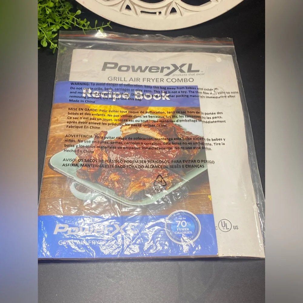 PowerXL Grill Air Fryer Combo Owners Manual and Recipe‎ Book